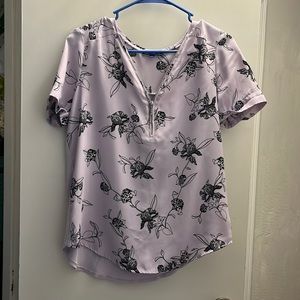 Apt 9 purple and blue floral blouse